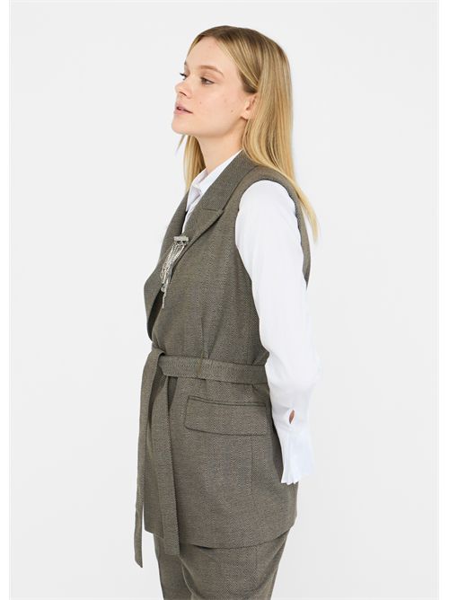 Gilet chevron con cintura LIU JO | CF5259T054A/M9770